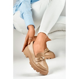 Women's shoes with decoration B2733KH brown 1