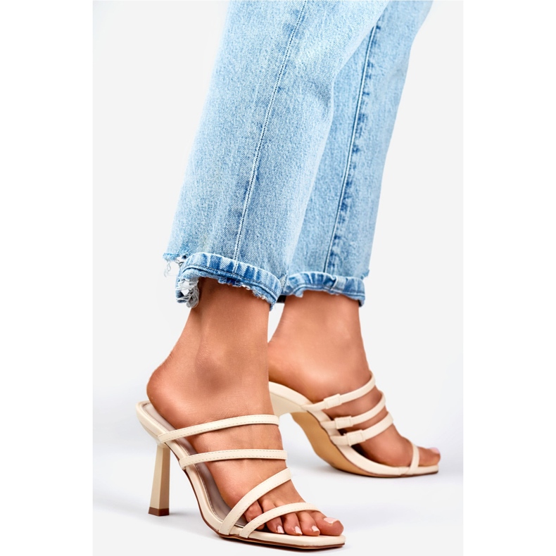 Elegant Women's Flip-Flops 4772BE beige 1