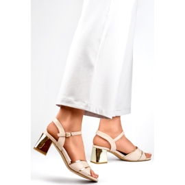 Sandals Model GD-FL1133BE beige 1