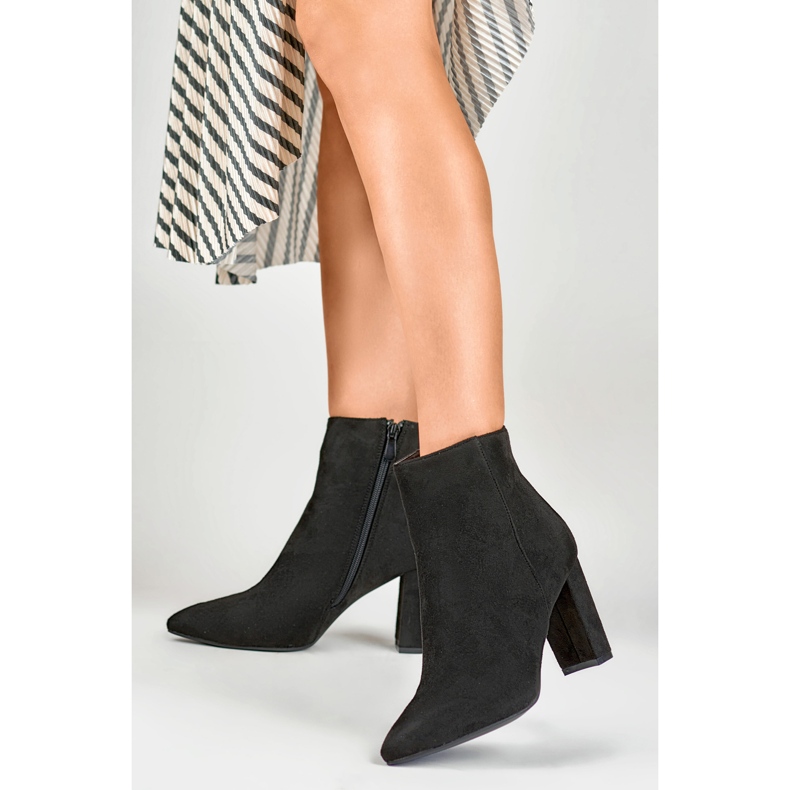 Boots Model DF3707B Black Suede - PRIMO beige 2