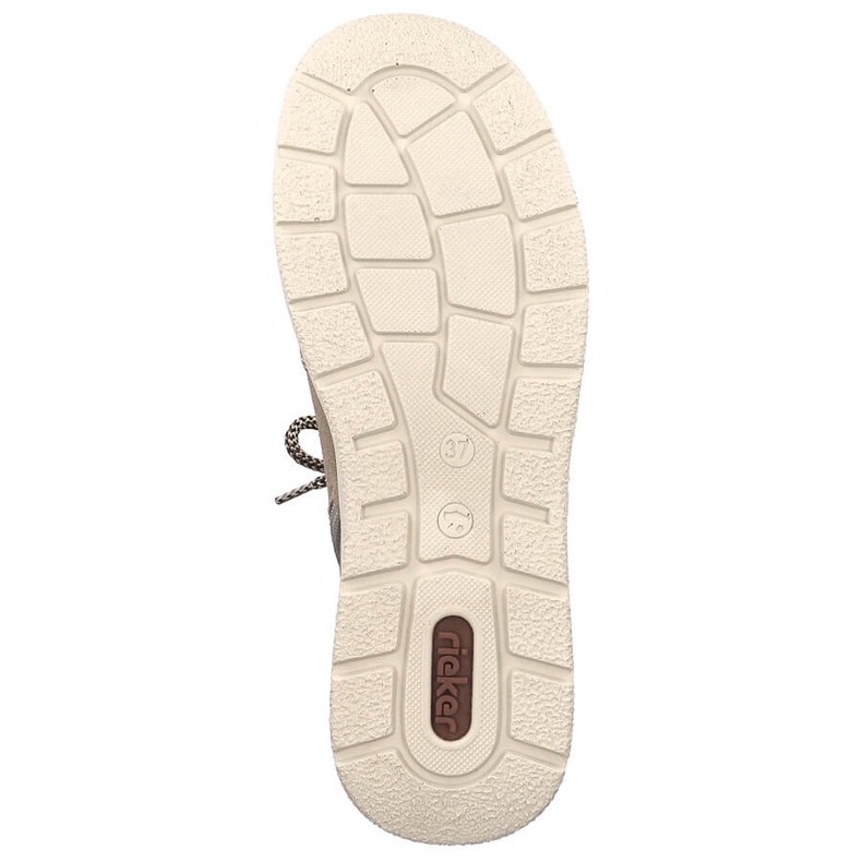 Rieker L7701-24 women's leather waterproof ankle boots beige 2