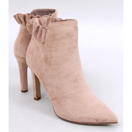 Mariah Khaki suede stiletto ankle boots beige 1