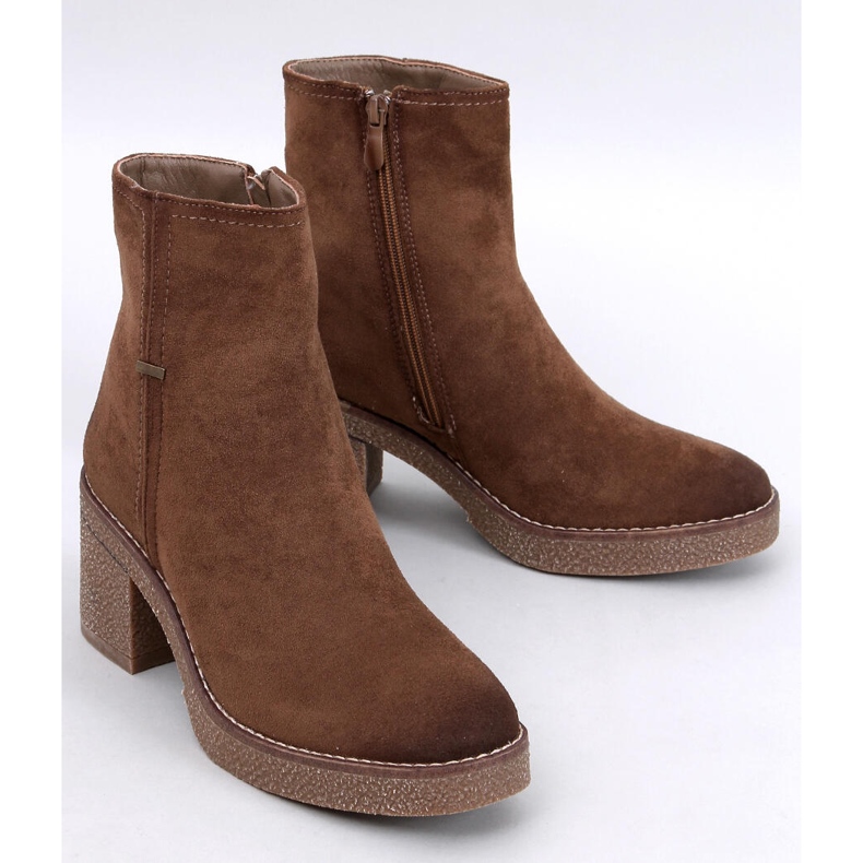 Filly Green stable heel ankle boots brown 1