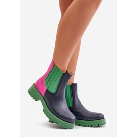 Lewski Shoes Women's Leather Slip-On Flat Boots Lewski 3611 Multicolor blue 1 Lewski Shoes Women's Leather Slip-On Flat Boots Lewski 3611 Multicolor blue 1