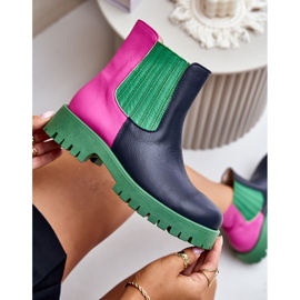 Lewski Shoes Women's Leather Slip-On Flat Boots Lewski 3611 Multicolor blue 2 Lewski Shoes Women's Leather Slip-On Flat Boots Lewski 3611 Multicolor blue 2