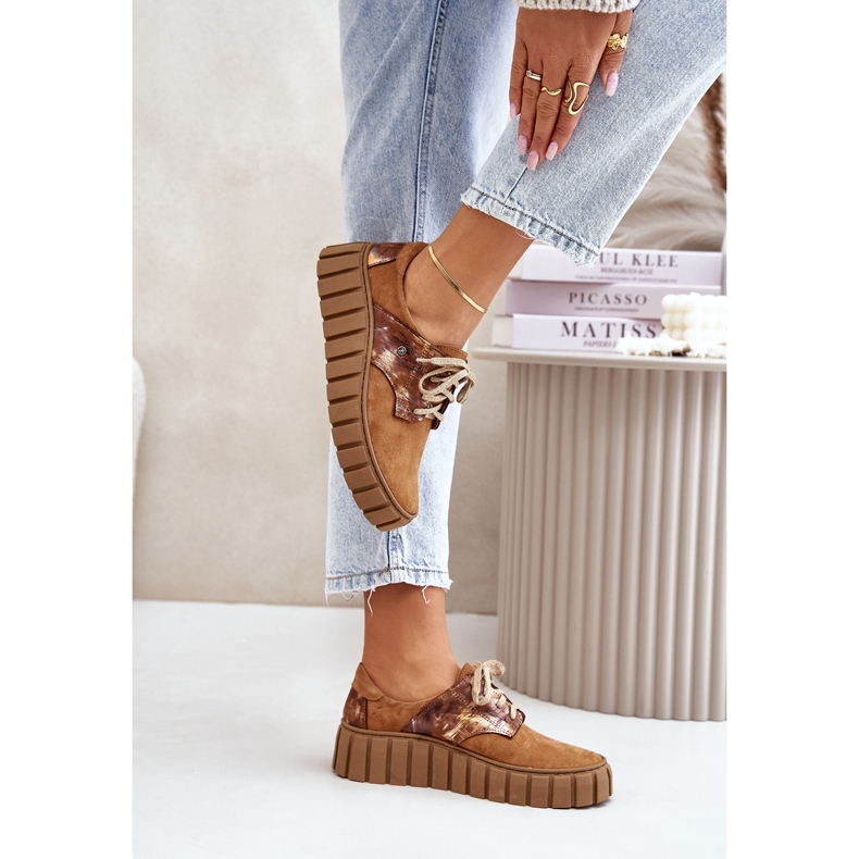 Suede Shoes On The Brown Hypnosis Platform 2