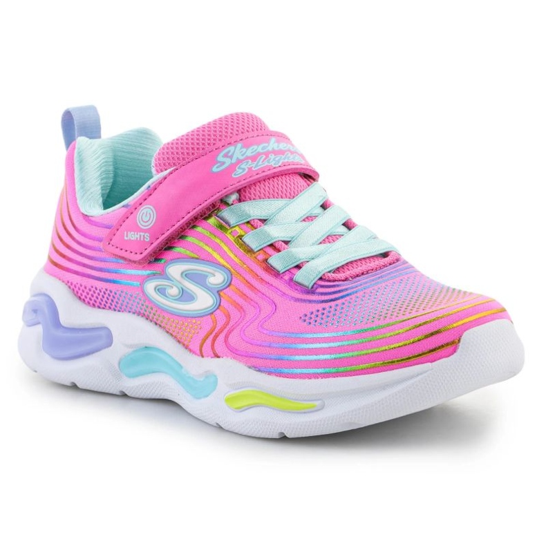 Skechers S-Lights Wavy Beams shoes 302338L-PKMT pink 1