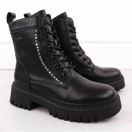 Big Star leather boots, insulated OO274A255 INT2062 black 2