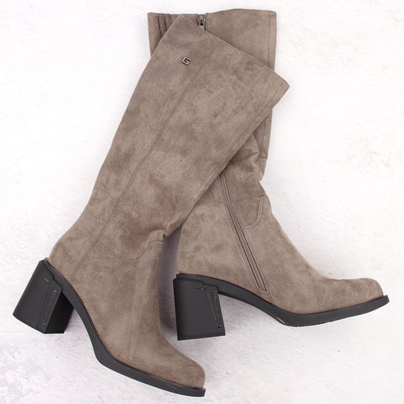 Potocki suede high-heeled boots W 60314 WOL278B 1