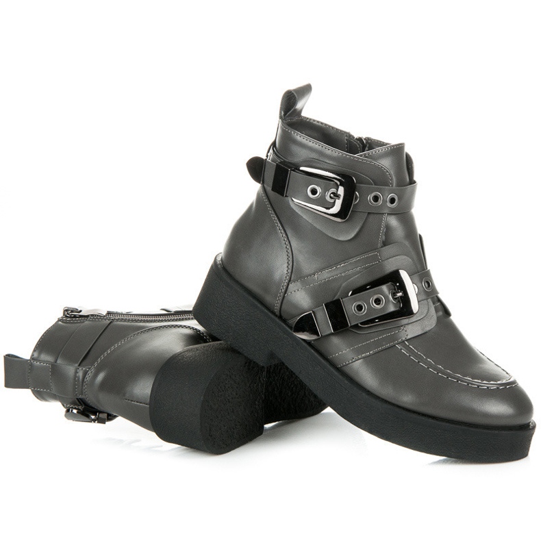 Vices Boots with buckles grey 1