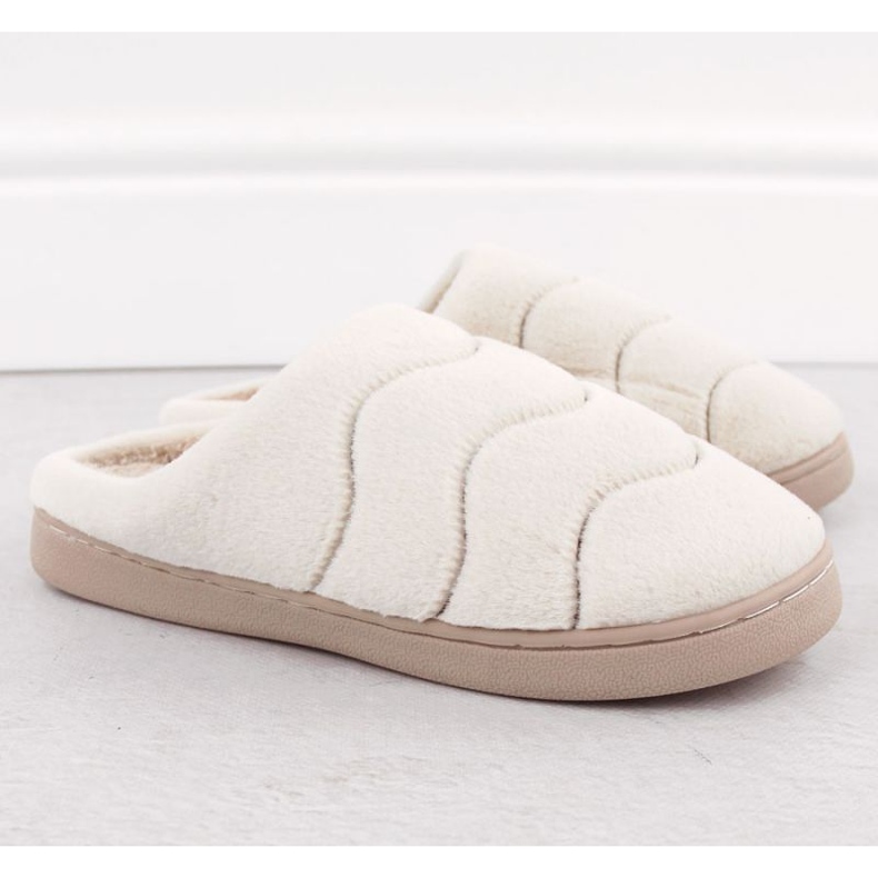 Unisoft W 6622 EVE466B fur home slippers beige 2