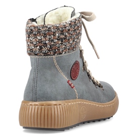 Women's insulated ankle boots, blue, Rieker Z6648-14 1 Women's insulated ankle boots, blue, Rieker Z6648-14 1