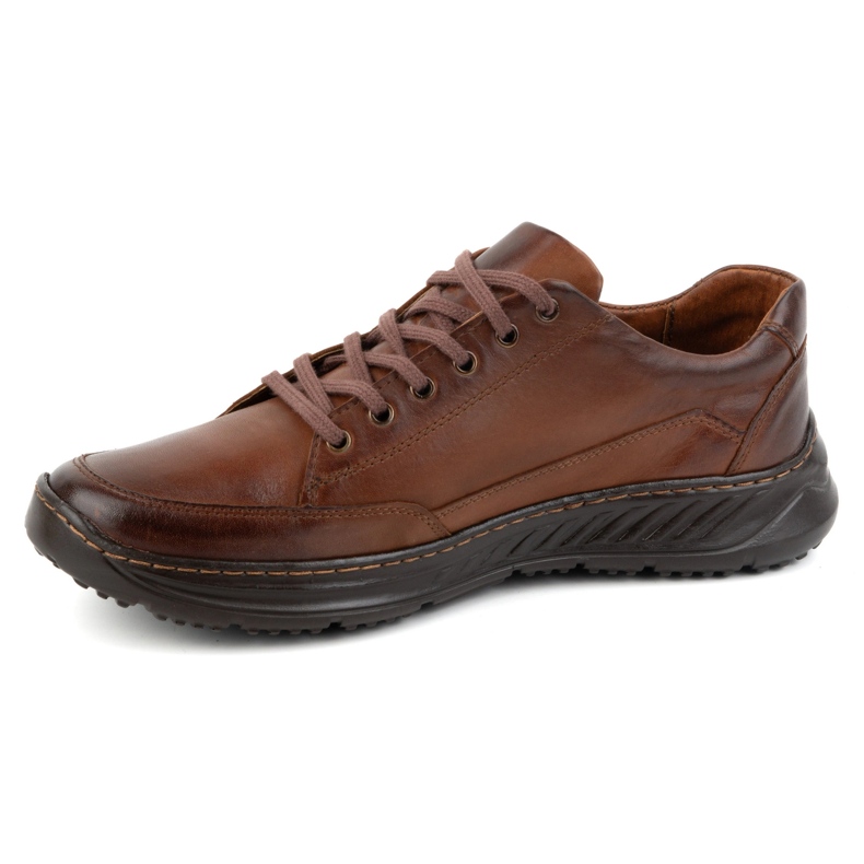 Olivier Men's casual leather shoes 928ma brown 1
