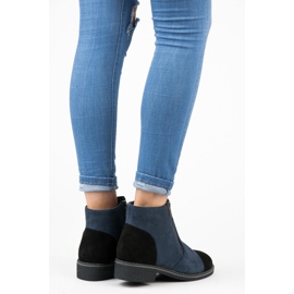 Vices Suede ankle boots for fall blue 2