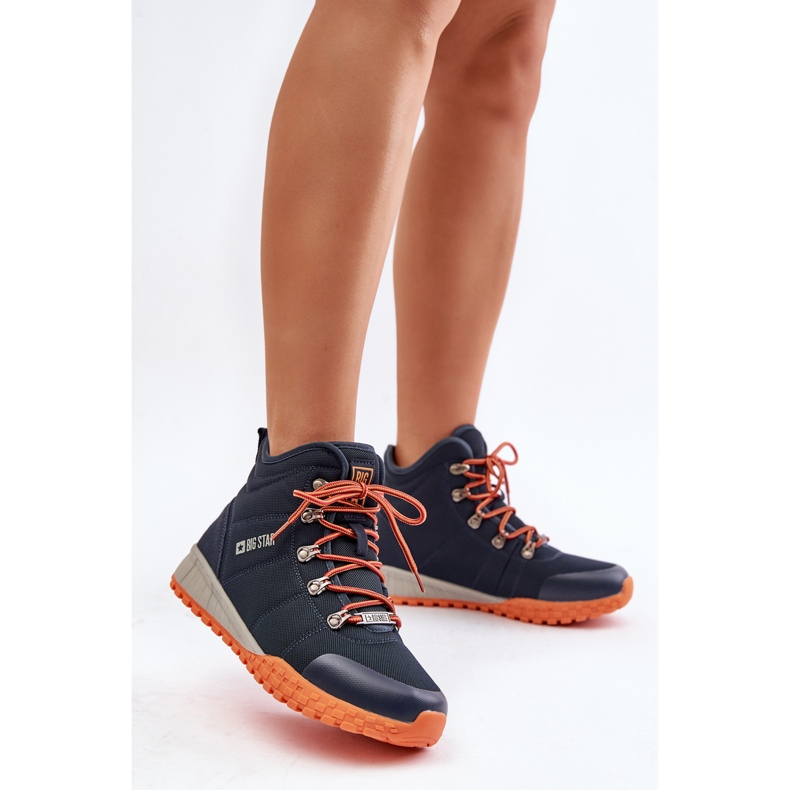 Women's Trappers Sports Shoes Big Star KK274215 Memory Foam System Navy Blue 2