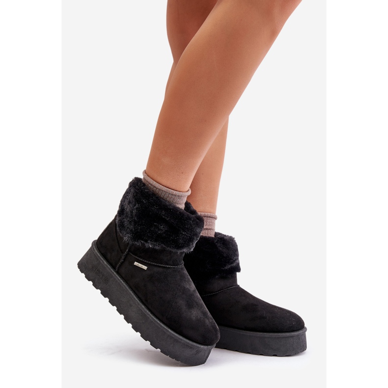 Platform Snow Boots With Fur Big Star OO274A108 Black 1