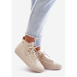 Insulated Corduroy Women's Sneakers Big Star OO274771 Hi-Poly System Beige 1