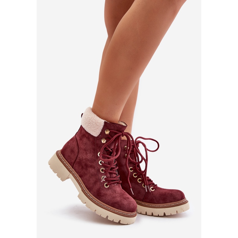 Women's Insulated Boots With Zipper, Burgundy Ferelia red 1