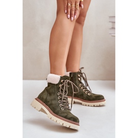 Women's Insulated Boots With Zipper, Green Ferelia 2