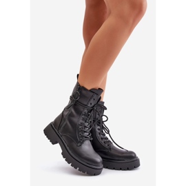 Women's Insulated Worker Boots Made of Eco Leather, Black Nealandra 1