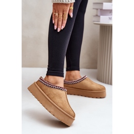 Low Women's Snow Boots With Embroidery On The Camel Narirya Platform brown 2