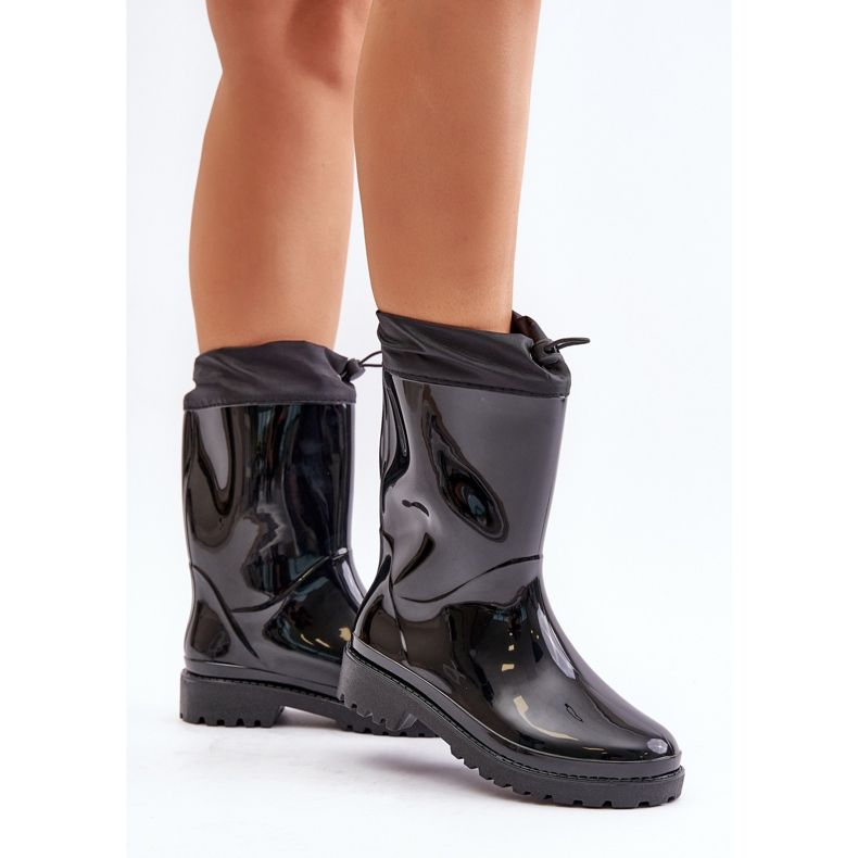 Women's Wellington Boots With Cuff Black Ellatiel 2