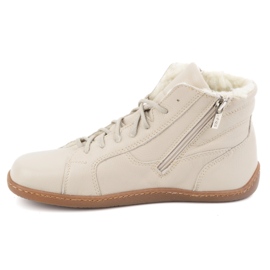 Olivier Women's minimalist barefoot 1261 winter leather shoes, beige 2