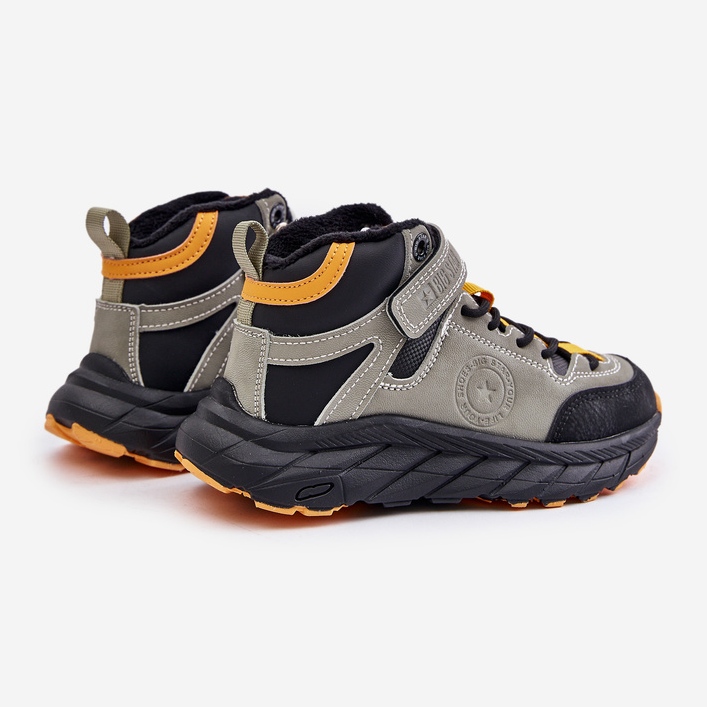 Children's Trekking Shoes Trappers Insulated With Velcro Big Star OO374181 Khaki green 2