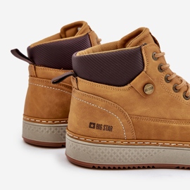 Big Star Men's Lace-Up Boots OO174561 Hi-Poly System Camel brown 2