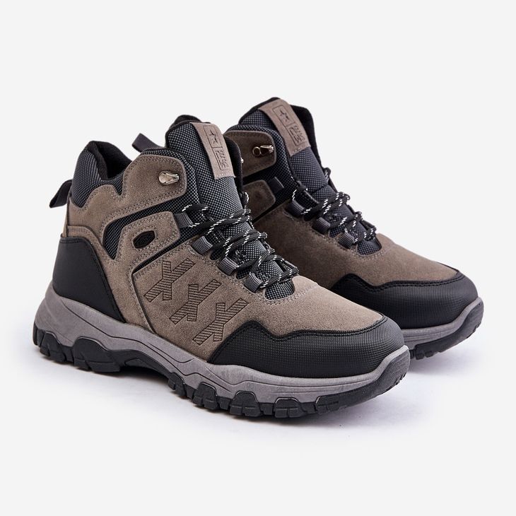 News Men's Insulated Lace-Up Trekking Shoes Gray Zerista grey 1