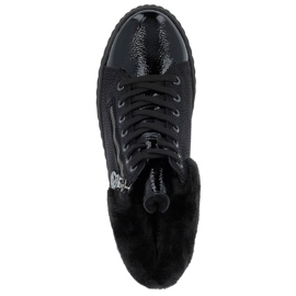 Rieker N2505-00 women's waterproof wedge ankle boots black 2