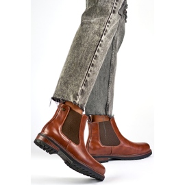 Women's insulated Chelsea boots, brown, GD-WL71C 2