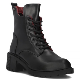 Filippo DBT6501/24 Bk leather high-heeled ankle boots, black 2