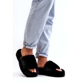 Fur women's fur slippers black 1 Fur women's fur slippers black 1