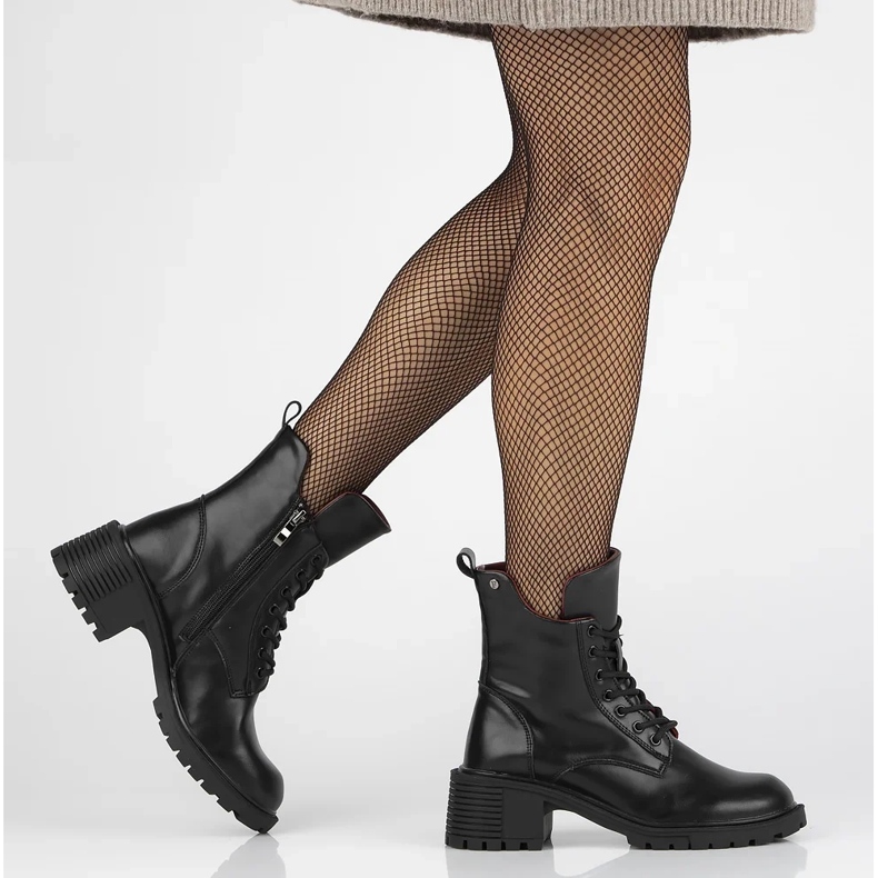 Filippo DBT6501/24 Bk leather high-heeled ankle boots, black 1