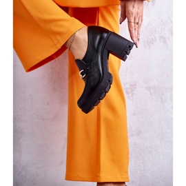 Lemar Black Leather High Heel Shoes With Gold Decoration 3 Lemar Black Leather High Heel Shoes With Gold Decoration 3