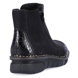 Comfortable women's boots with black insulated black Rieker 73355-00 1