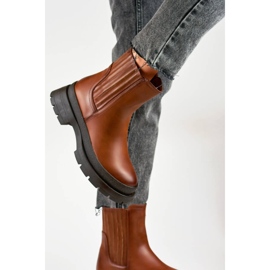 Women's Chelsea boots, insulated, brown, 1262C 1