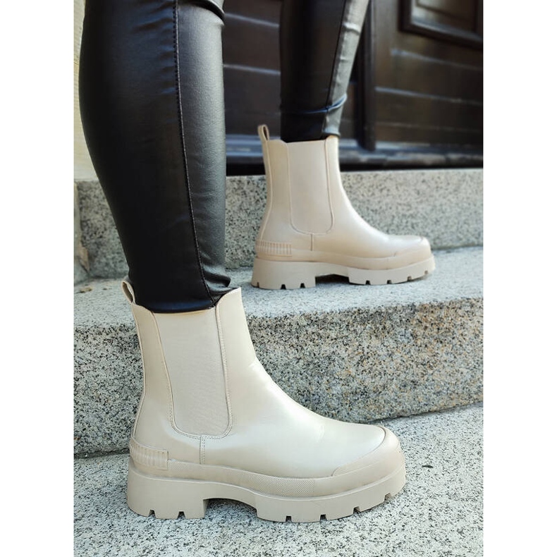 Women's uninsulated ankle boots, beige DES909BE 2