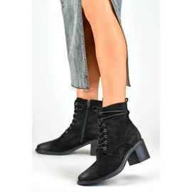 Women's insulated ankle boots, black, 260052B-SU 2