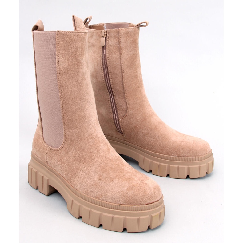 Dowel Khaki Chelsea boots beige 1