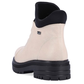 Waterproof and comfortable women's beige insulated boots Rieker Y3163-60 1