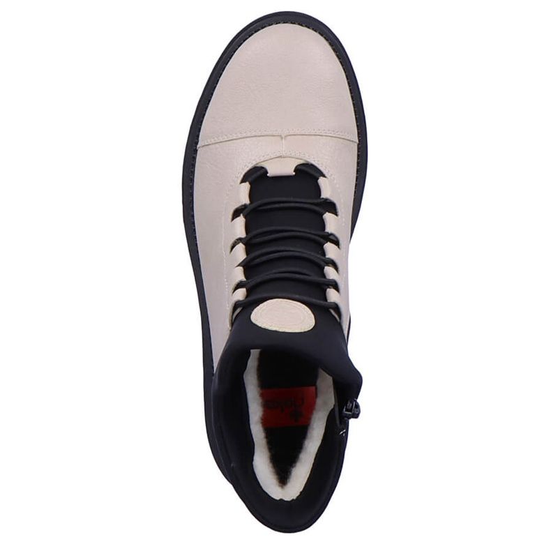 Waterproof and comfortable women's beige insulated boots Rieker Y3163-60 2