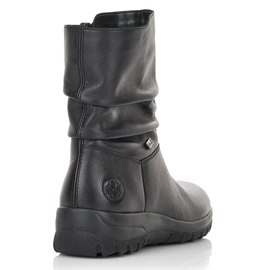 Waterproof leather women's ankle boots insulated with wool Rieker Tex Z7193-00 black 2