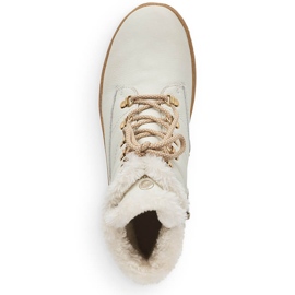 Leather waterproof women's ankle boots insulated with wool, white Remonte R8480-80 1 Leather waterproof women's ankle boots insulated with wool, white Remonte R8480-80 1