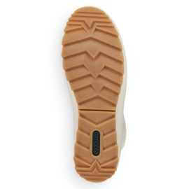 Leather waterproof women's ankle boots insulated with wool, white Remonte R8480-80 2