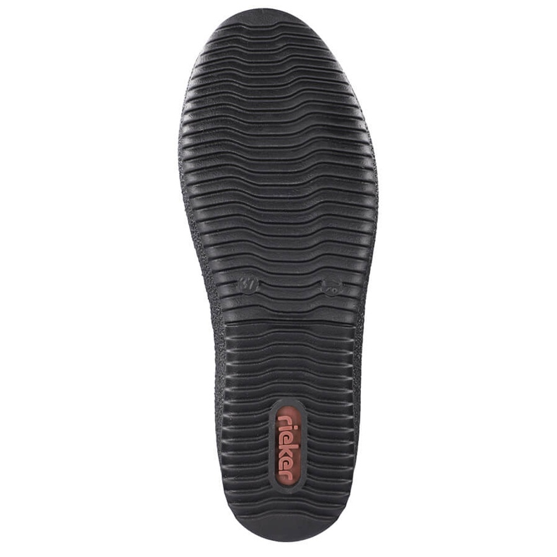 Leather waterproof snow boots insulated with Rieker sheep wool black 2