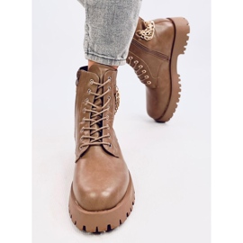 Boots boots with chains Tokio Khaki brown 1