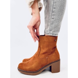 Linzi Camel rubber heel boots brown 2