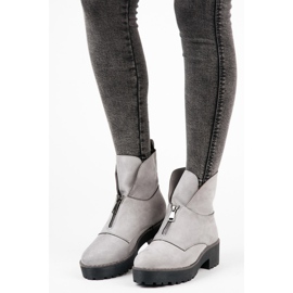 Vices Boots fastened with a zipper grey 1